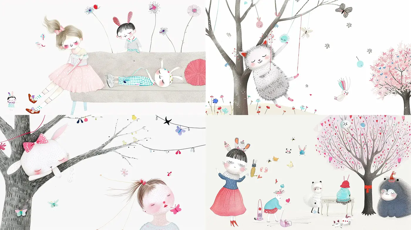 Whimsical Dreamland: Ethereal Softness and Pastel Fantasia - Midjourney sref style
