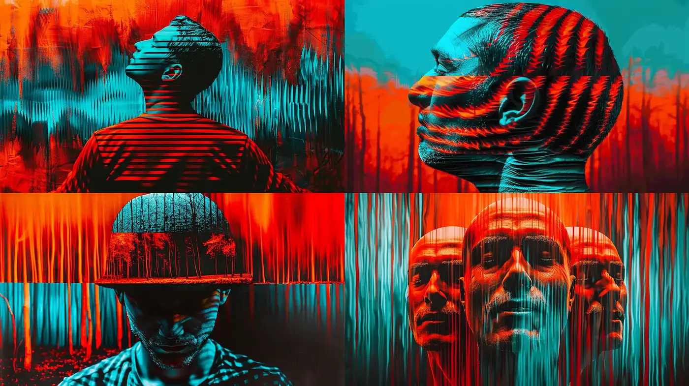 Striking Visual Harmony in Vibrant Digital Portraiture - Midjourney sref style