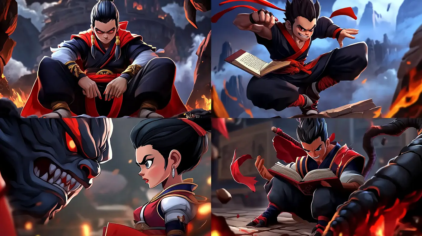 Dynamic Brushwork and Intense Emotion in Digital Battle Scenes - Midjourney sref style