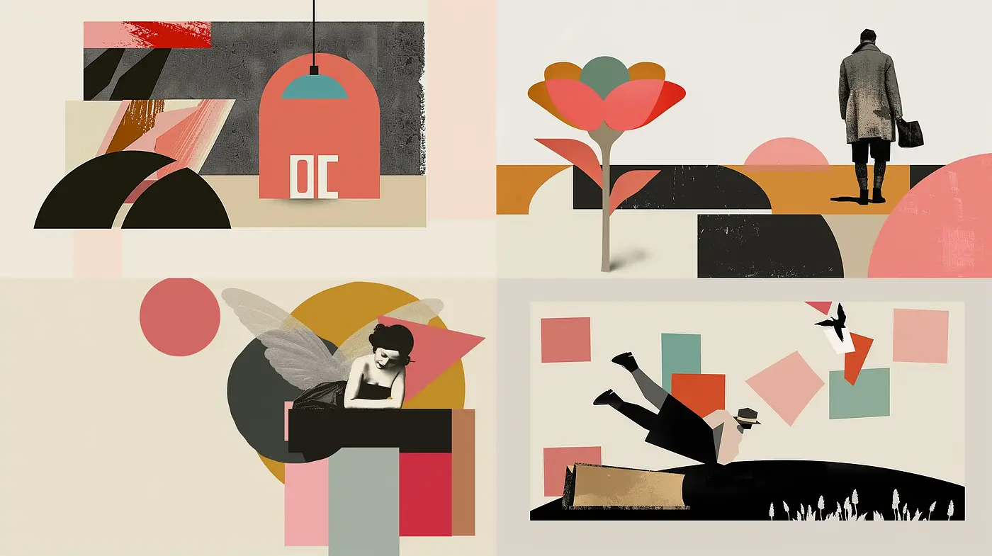 Abstract Interpretive Collages with a Modernist Influence - Midjourney sref style