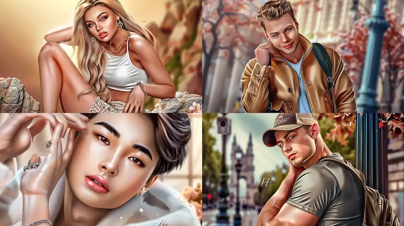 Contemporary Realism with a Vibrant and Polished Aesthetic - Midjourney sref style