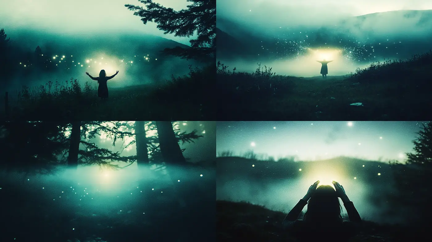 Ethereal Twilight Scenes with a Luminous Dreamlike Quality - Midjourney sref style