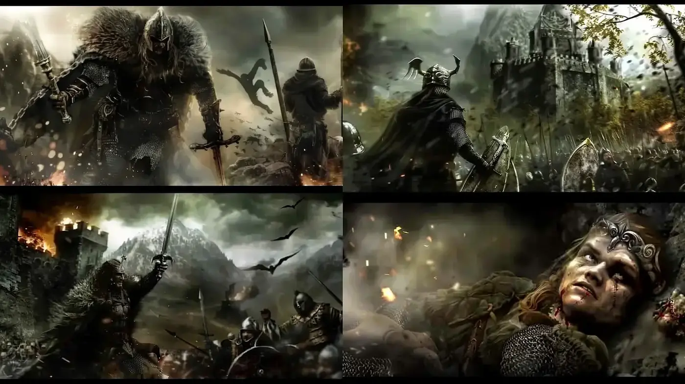 Epic and Dramatic Fantasy Art with Intense Textures - Midjourney sref style