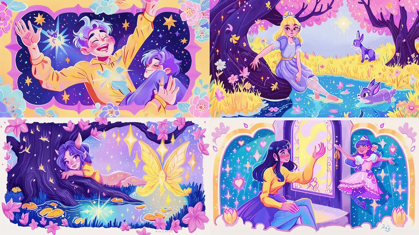 Whimsical and Enchanting Illustrated Scenes - Midjourney sref style
