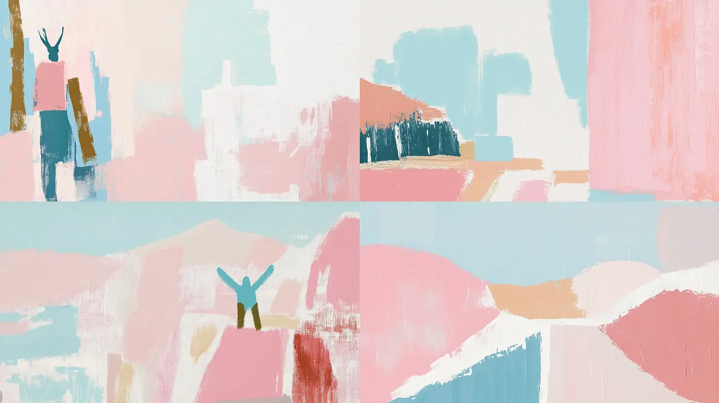 Abstract Pastel Dreamscape: A Study in Serenity and Simplification - Midjourney sref style