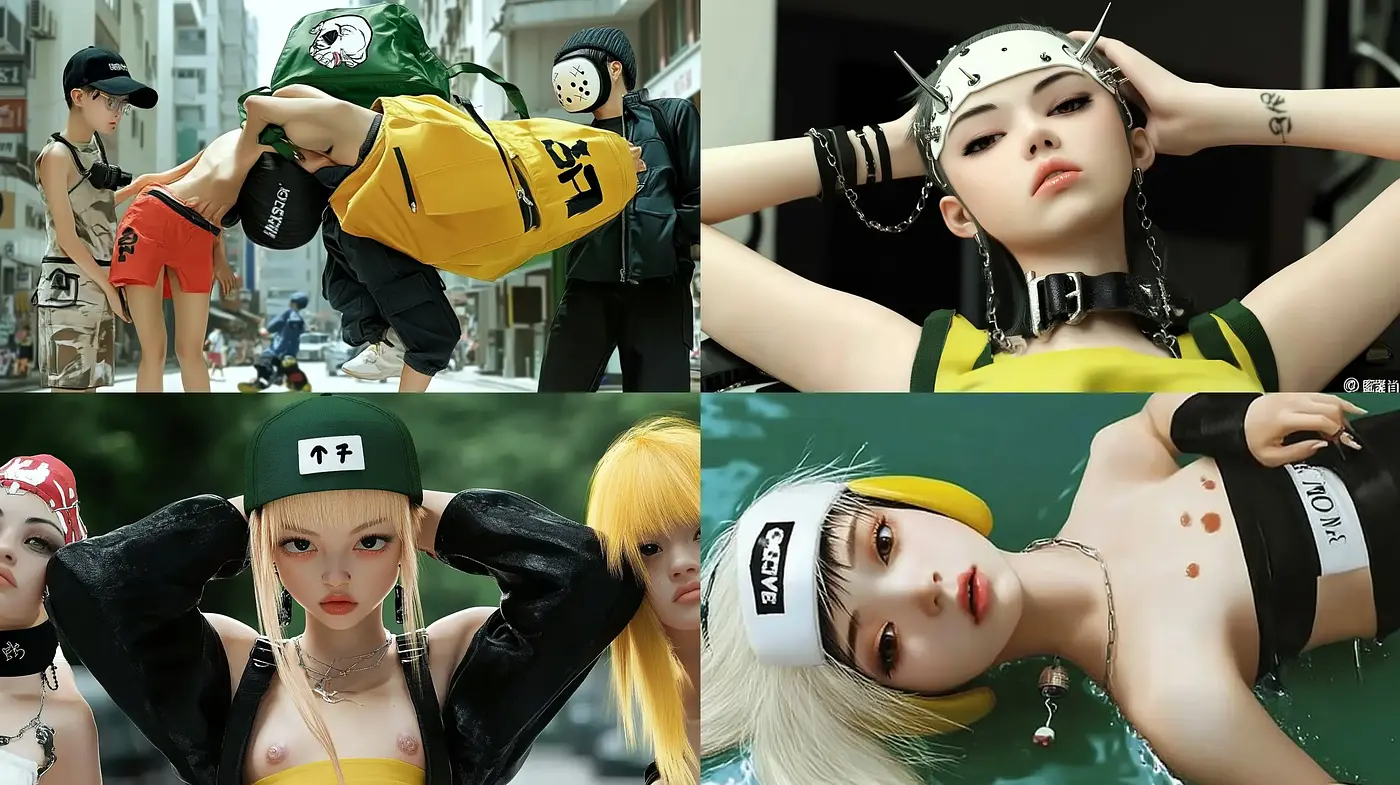 Vibrant Urban Pop with a Cyberpunk Undercurrent - Midjourney sref style
