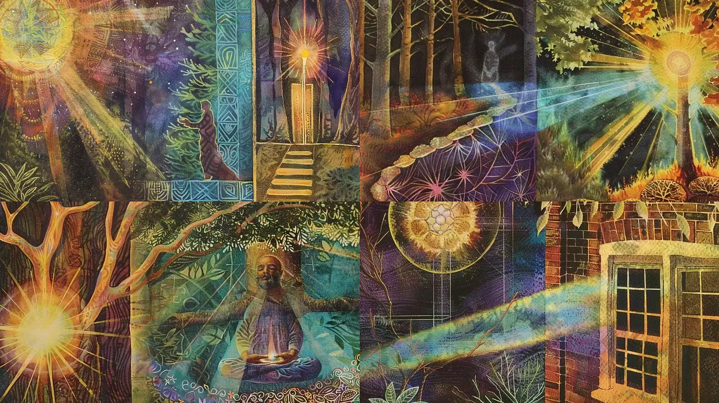 Mystical Radiance in Enigmatic Textures - Midjourney sref style