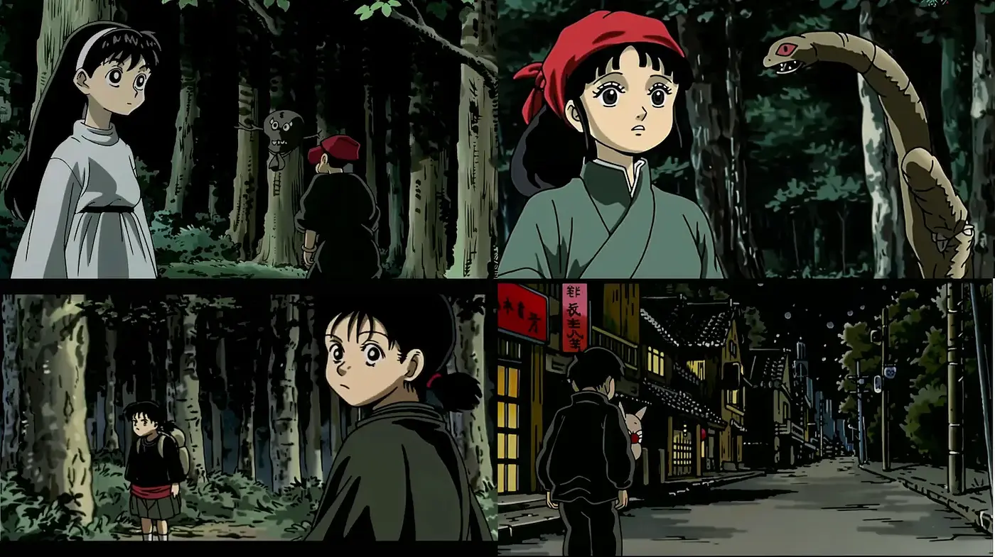 Whimsical, Enigmatic Animation with a Touch of Nostalgia - Midjourney sref style