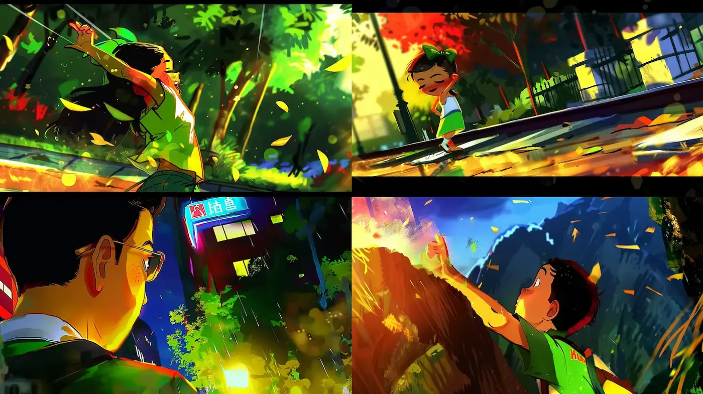 Vibrant, Whimsical Animation Inspired by Nature and Childhood Moments - Midjourney sref style