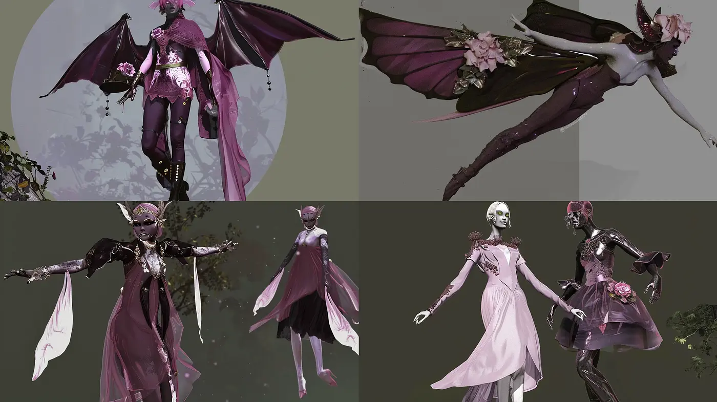 Ethereal Gothic Fantasy with a Muted Color Symphony - Midjourney sref style