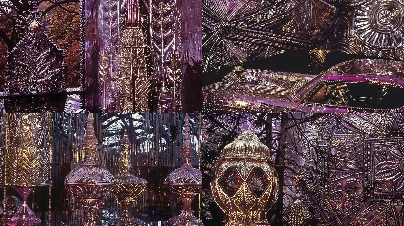 Intricate, Ethereal Surfaces with Rich Textures and a Mystical Aura - Midjourney sref style