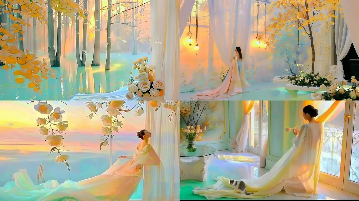 Ethereal Pastel Dreamscape with an Impressionist Influence - Midjourney sref style