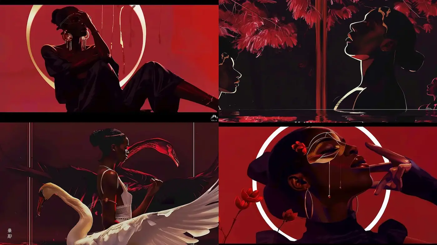Vibrant and Ethereal Aesthetic with Surrealistic Elements - Midjourney sref style