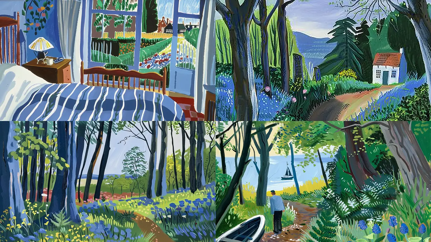 Idyllic Nature Reverie in Vivid Expressionist Brushstrokes - Midjourney sref style