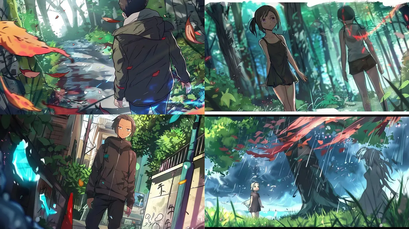 Ethereal Brushstrokes Merge with Anime Essence - Midjourney sref style