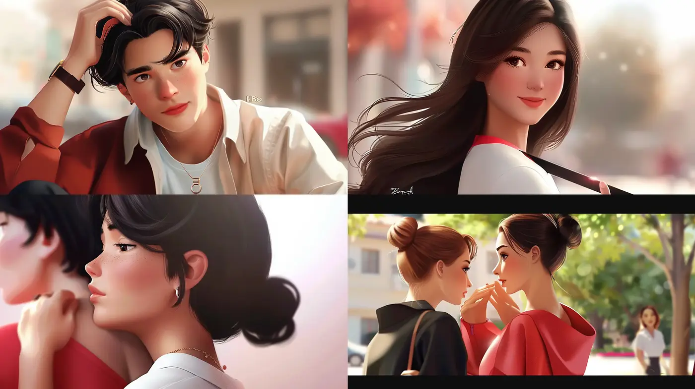 Soft-Glow Romantic Realism with Anime Influences - Midjourney sref style