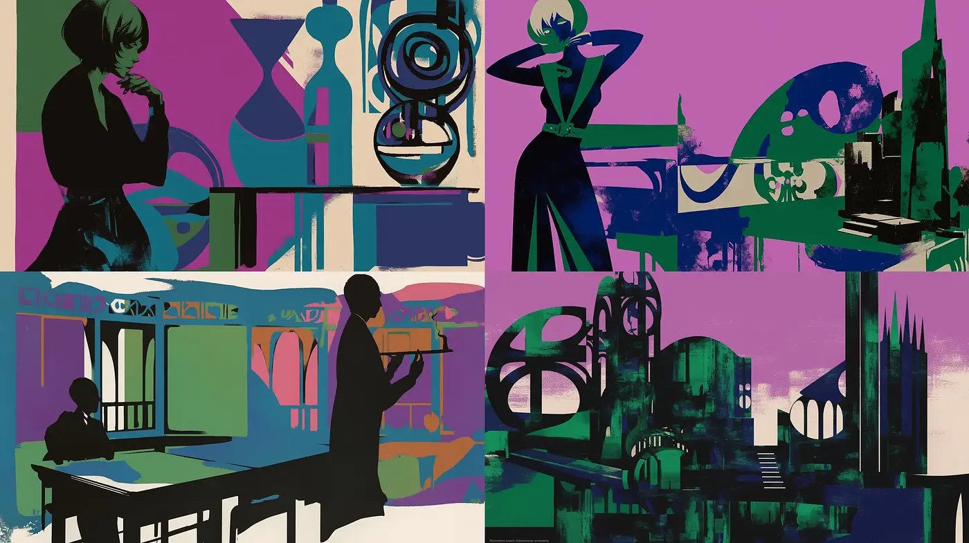 Contemporary Abstract Geometric Synthesis - Midjourney sref style