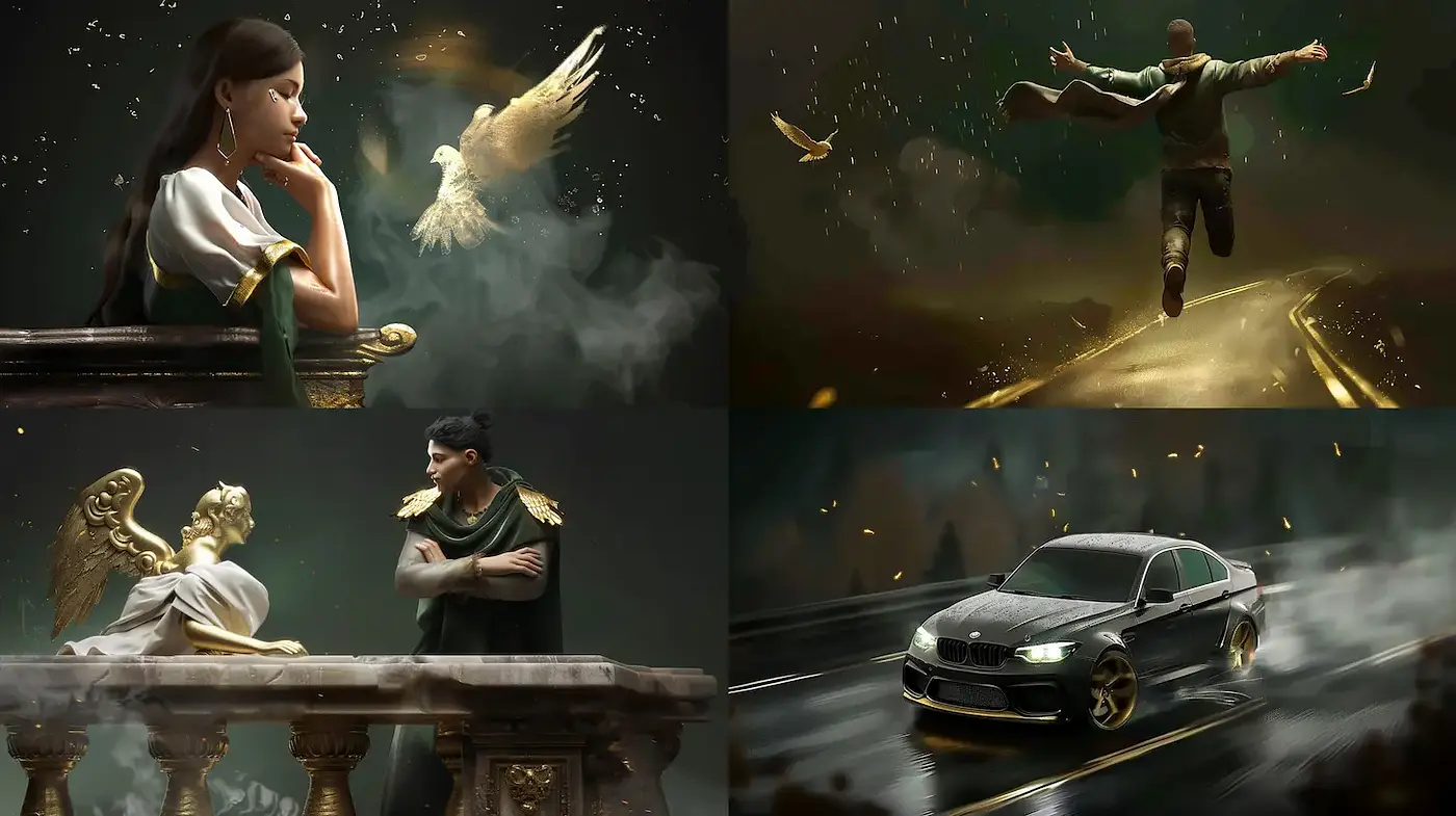 Dramatic and Ethereal Visuals with a Touch of Modern Realism - Midjourney sref style