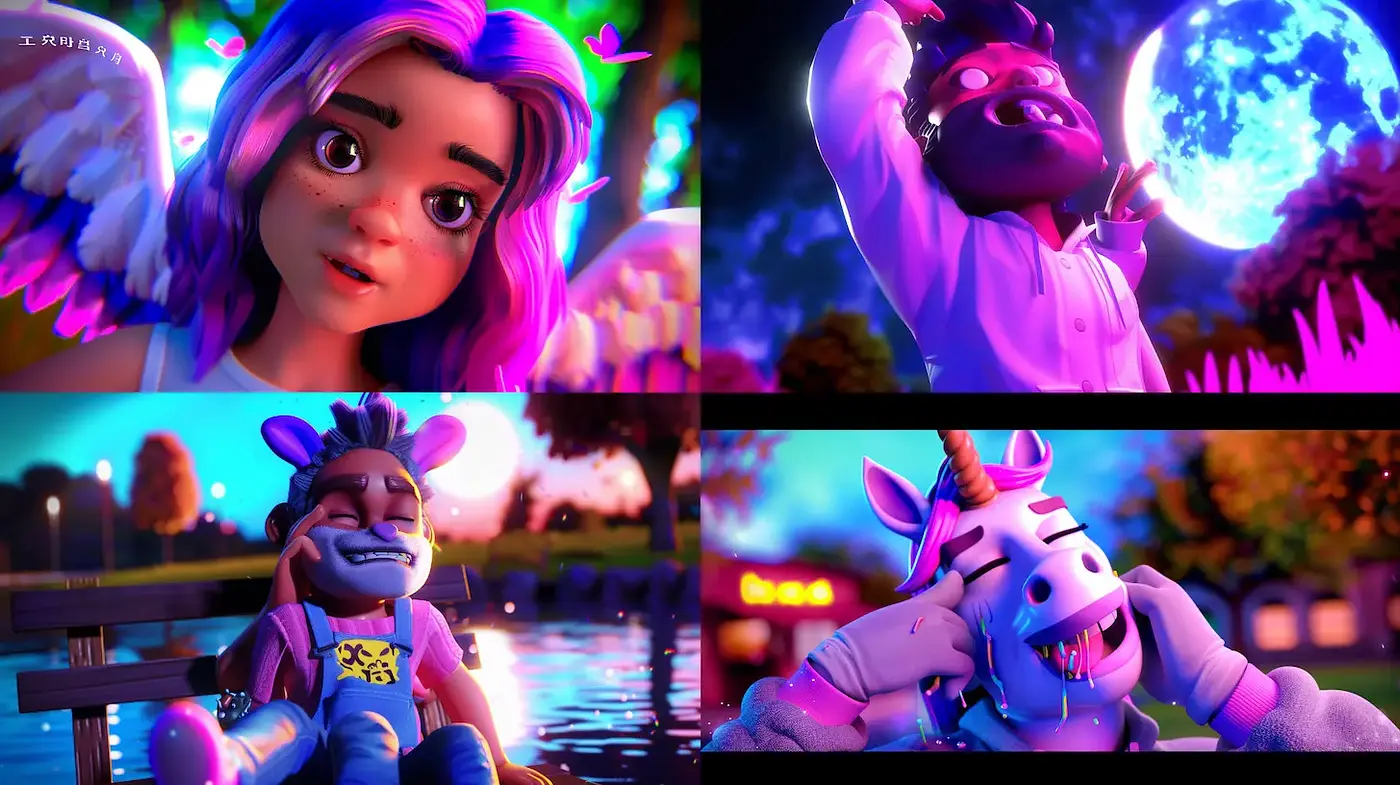 Vibrant and whimsical cartoon aesthetic with a playful tone - Midjourney sref style