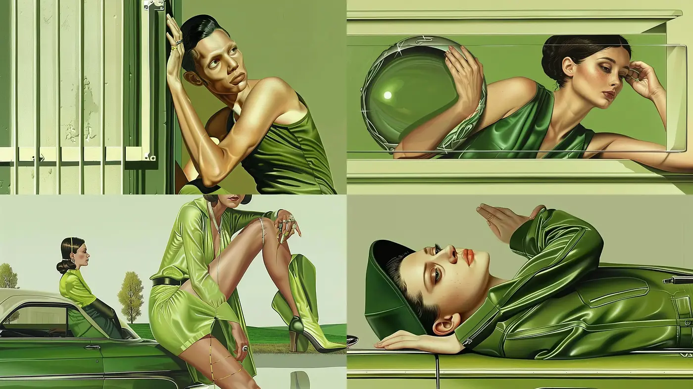 Contemporary Elegance with a Hint of Surrealism - Midjourney sref style
