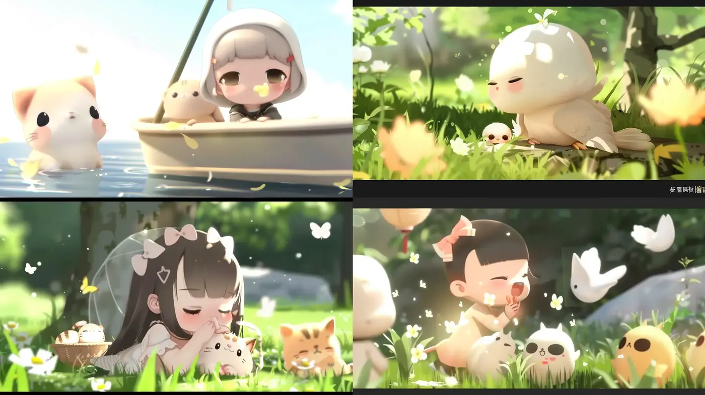 Lush and Whimsical Digital Animation Style with a Soft Pastel Palette - Midjourney sref style