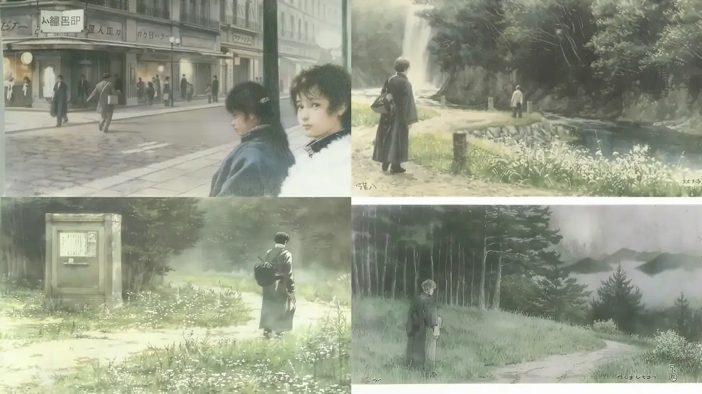 Serene Vintage Scenes with Ethereal Quality - Midjourney sref style