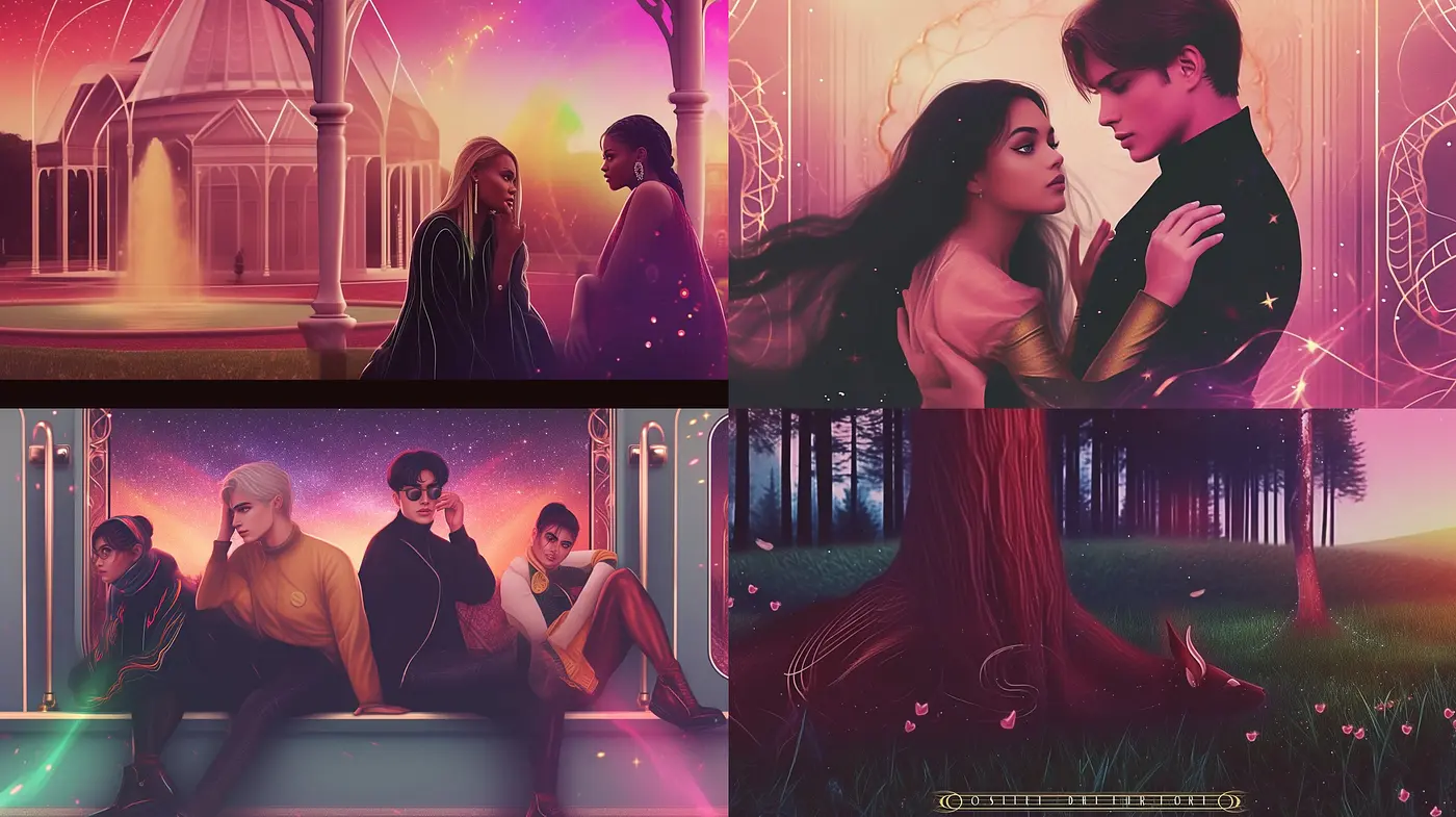 Whimsical Twilight Hues: A Dreamlike Fusion of Digital Artistry and Soft Glow - Midjourney sref style
