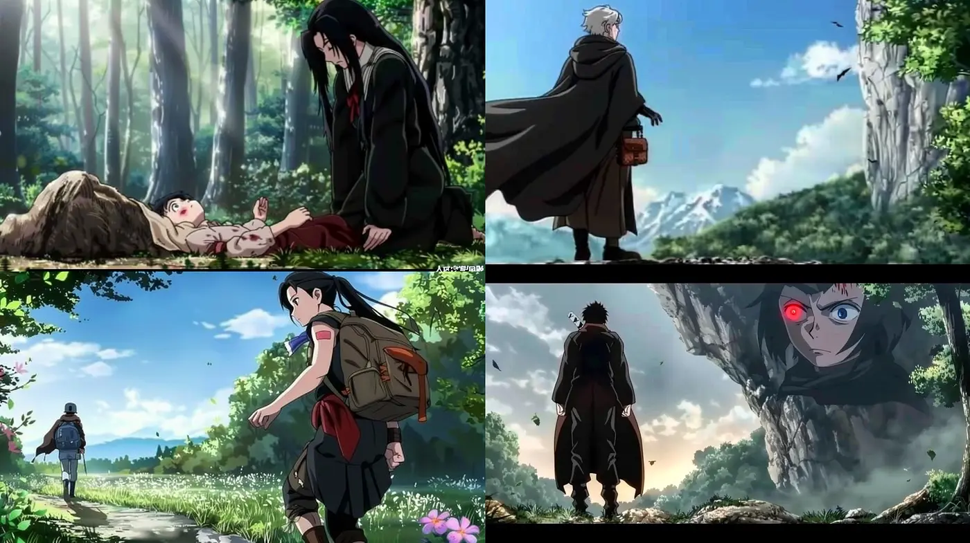 Ethereal Nature's Embrace in Vivid Anime Realism - Midjourney sref style