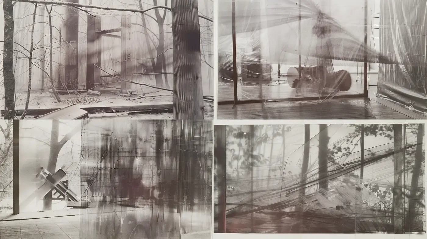 Ethereal Monochrome Echoes of Urban Melancholy - Midjourney sref style