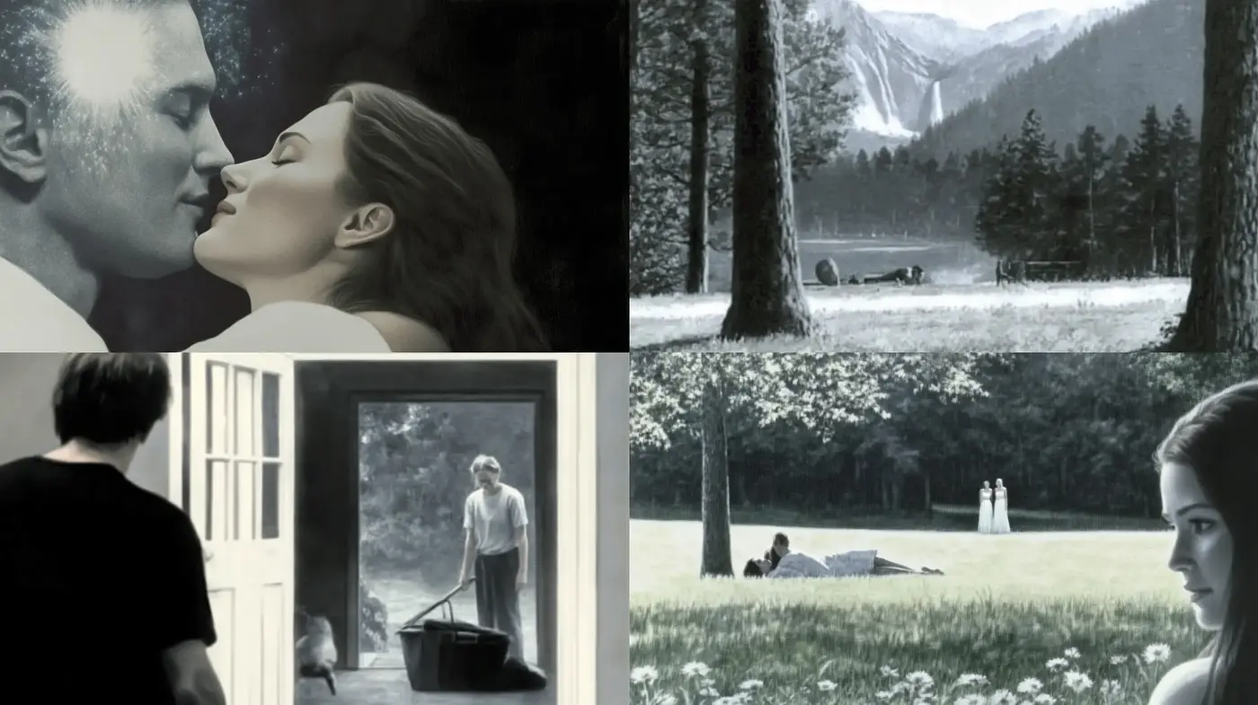 Monochromatic Serenity: A Homage to Timeless Realism - Midjourney sref style