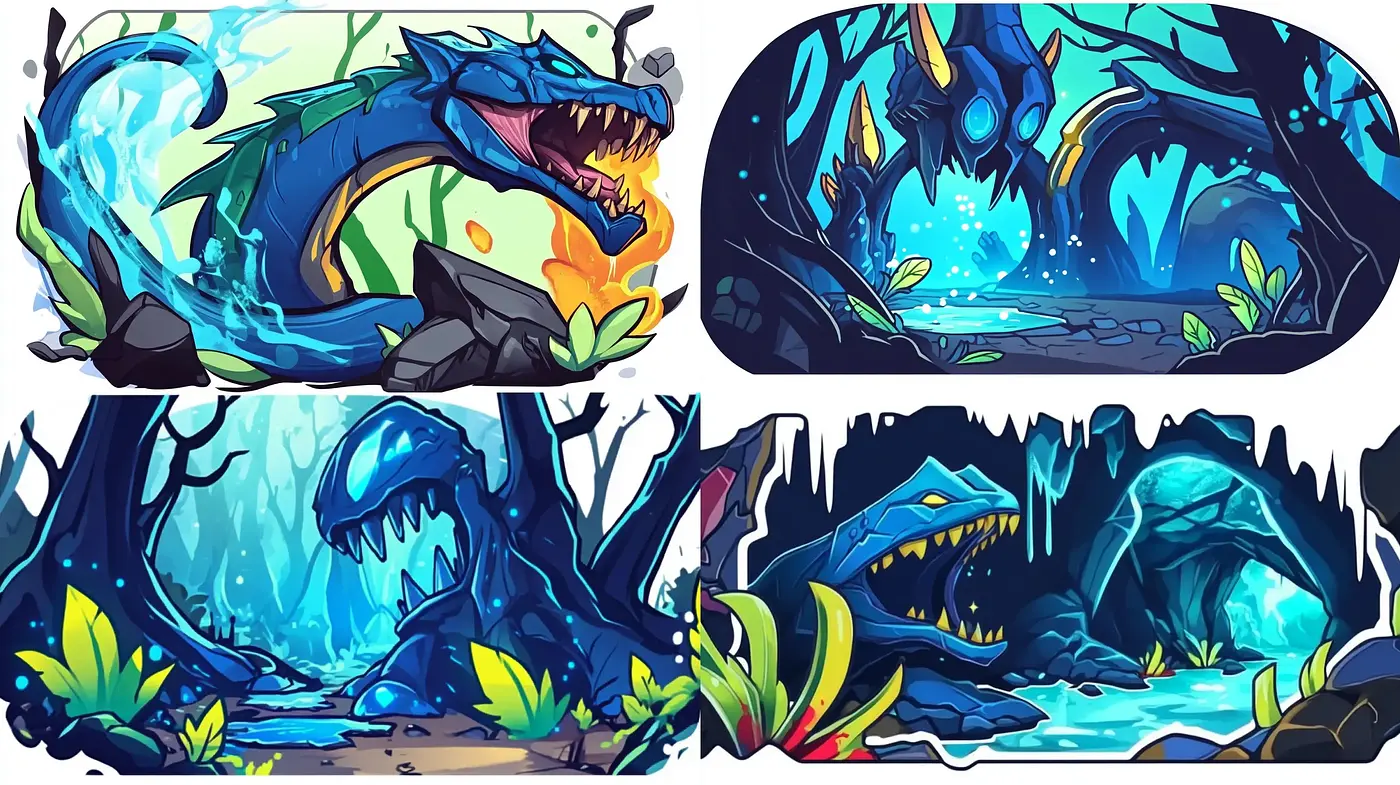 Vibrant Stylized Fantasy with Animated Flourishes - Midjourney sref style