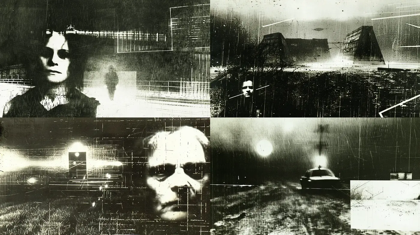 Monochromatic Echoes of Industrial Dystopia - Midjourney sref style