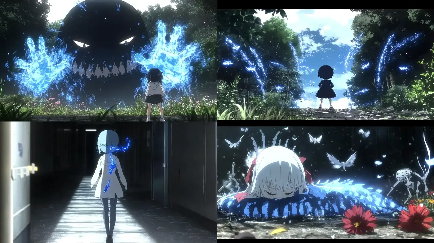 Ethereal Dreamscape Blend with Vivid Anime Influence - Midjourney sref style