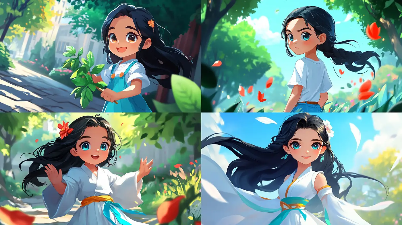 Luminous Dreamscape Anime Portraiture - Midjourney sref style