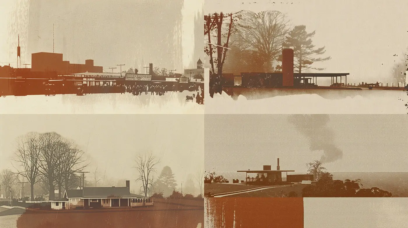 Sepia-toned Silhouettes and Textures of Yesteryear - Midjourney sref style