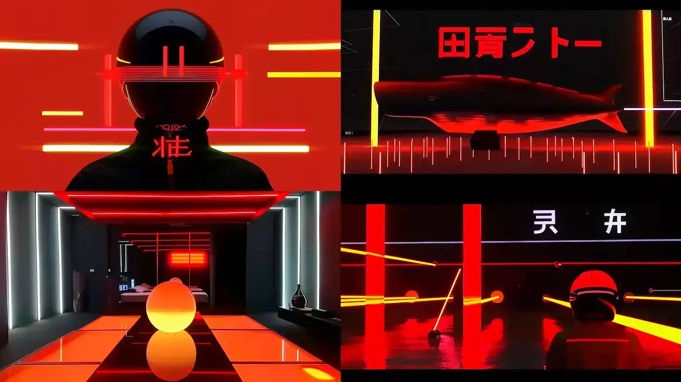 Futuristic Neon Noir Elegance - Midjourney sref style