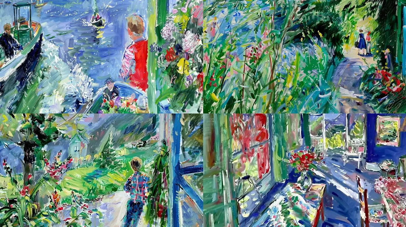 Vibrant Brushwork Harmony: A Homage to Impressionist Gardens - Midjourney sref style