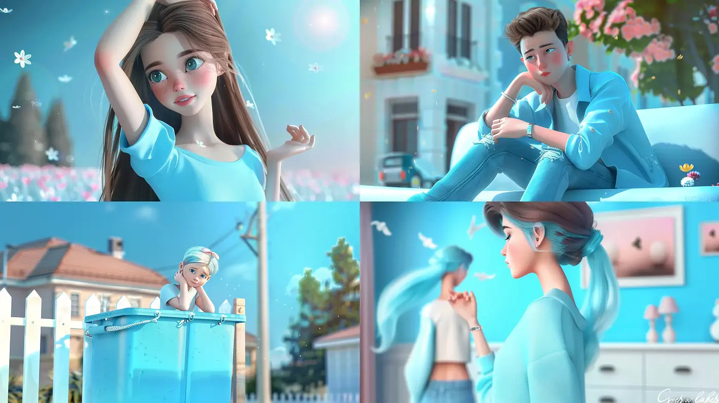 Serene Pastel Dreamscape: A Consistent Journey Through Soft-Toned Modern Visual Storytelling - Midjourney sref style