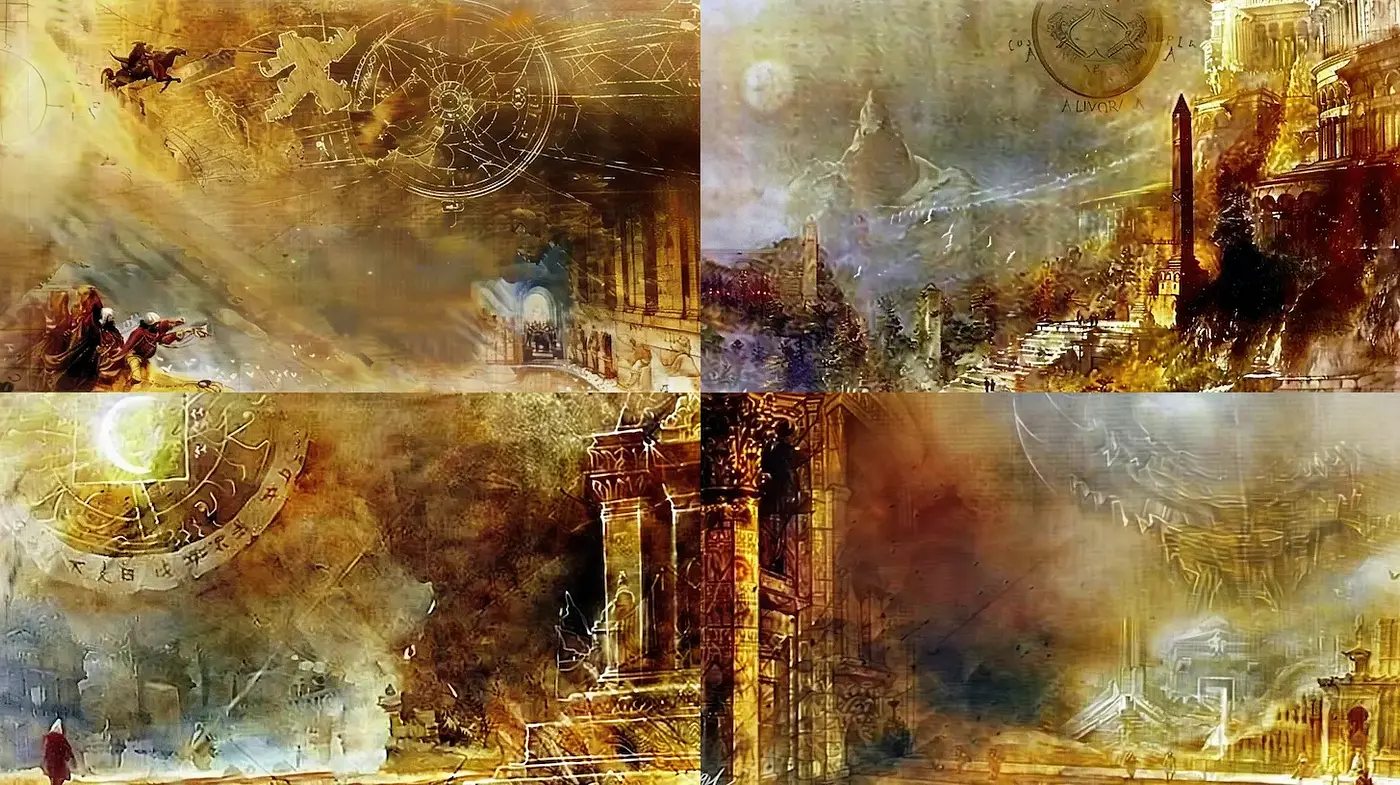 Epic and Ethereal Landscapes with a Mystical Touch - Midjourney sref style