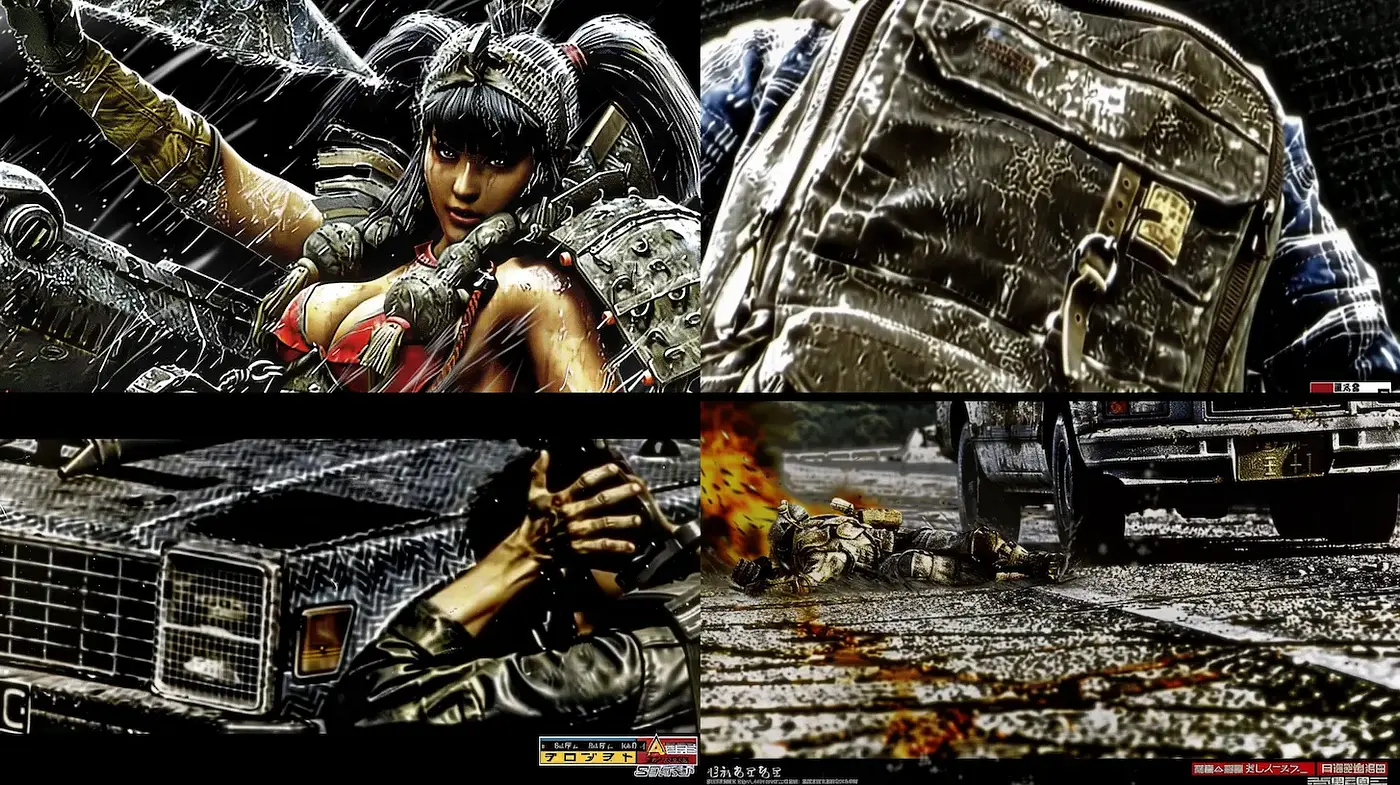 Dynamic and Textured Imagery with Urban Grunge Aesthetic - Midjourney sref style