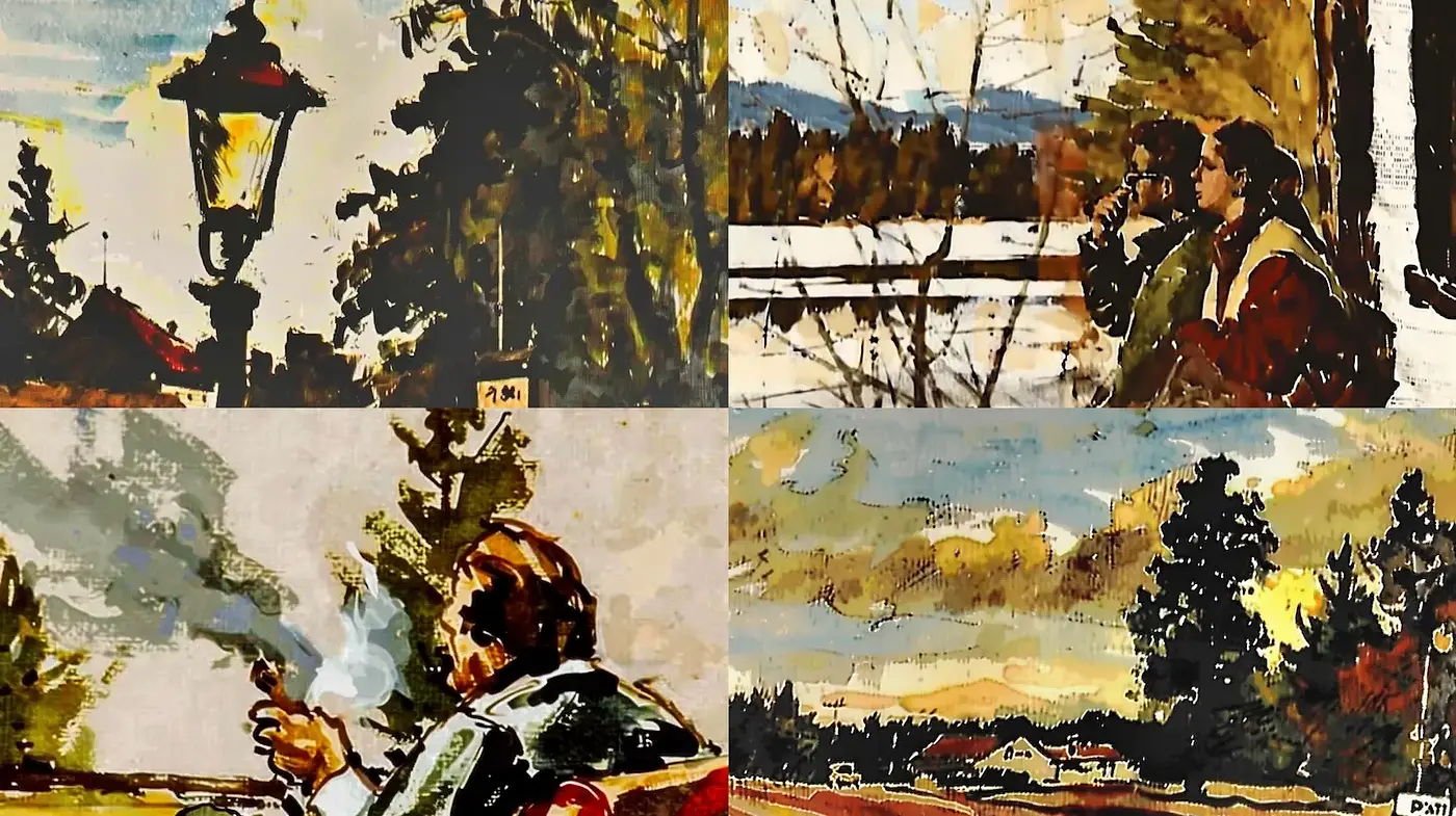 A Harmonious Blend of Impressionistic Outdoor Landscapes and Human Figures - Midjourney sref style