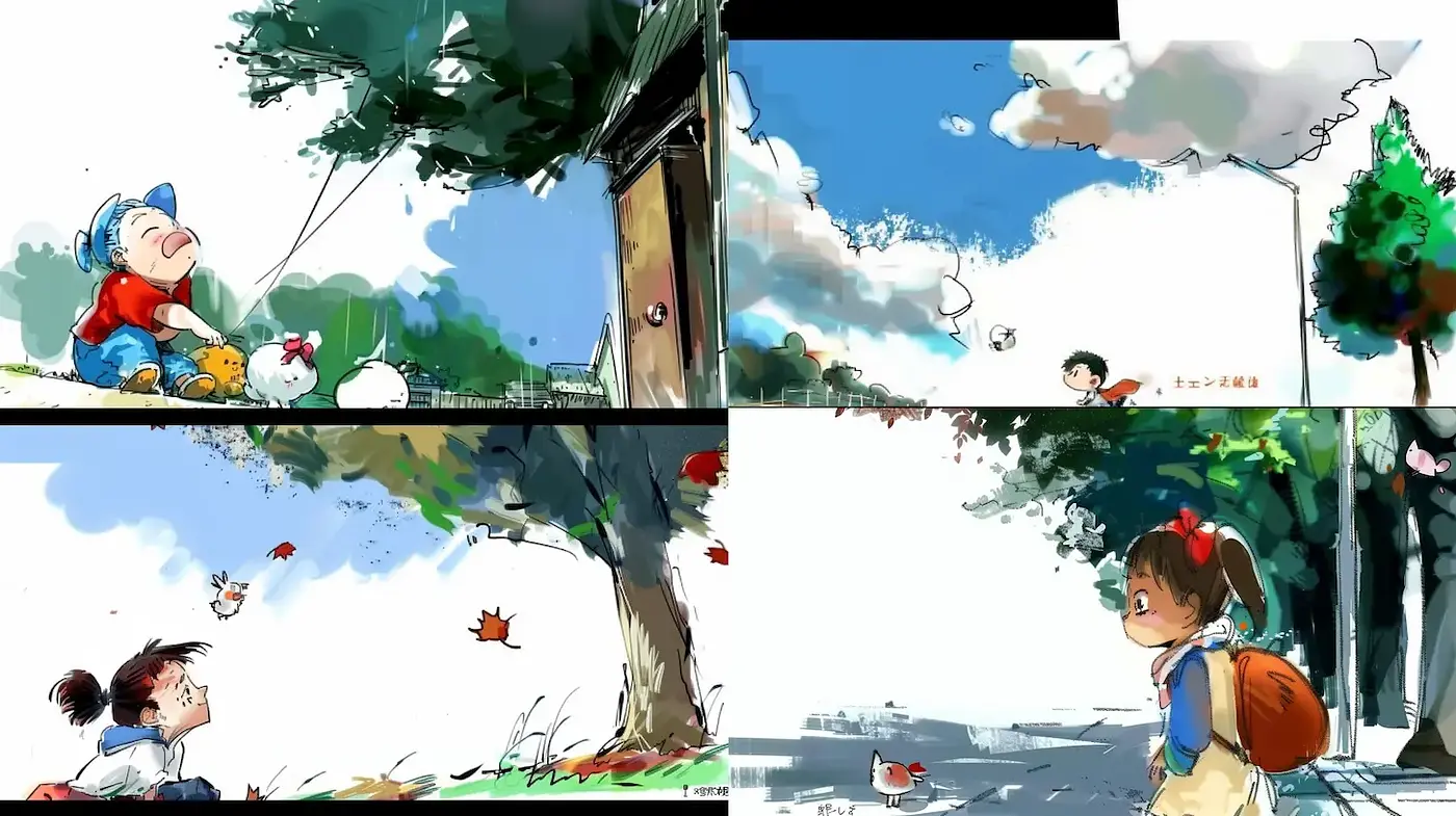 Playful and Whimsical Illustrations with a Nature Emphasis - Midjourney sref style