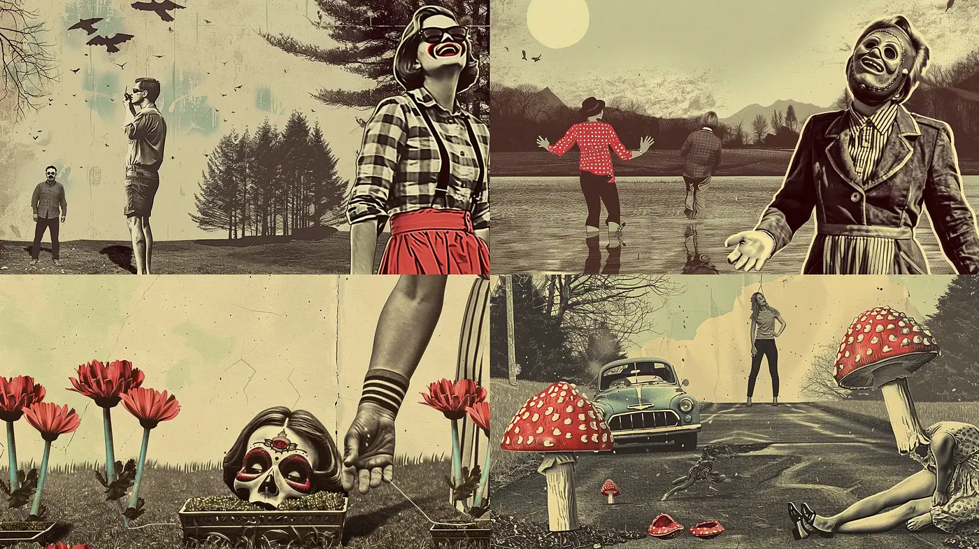Whimsical Surrealist Reverie with Retro Undertones - Midjourney sref style