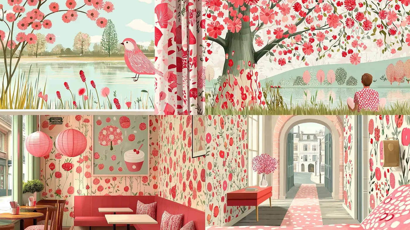 Whimsical Serenity in Pastel: A Consistent Dance of Florals and Soft Hues - Midjourney sref style