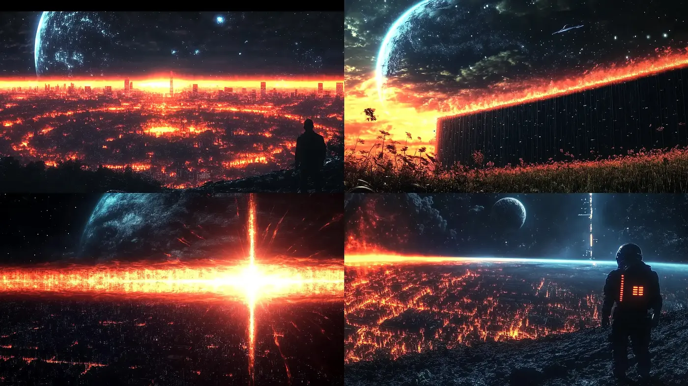 Futuristic Sci-Fi Cosmos with a Dystopian Flare - Midjourney sref style