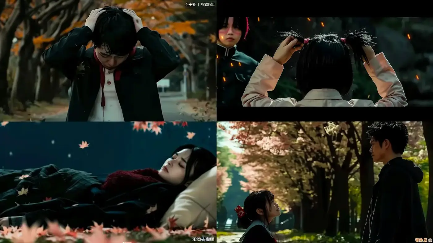 A Cinematic Exploration of Emotional Depth in Autumn Landscapes - Midjourney sref style