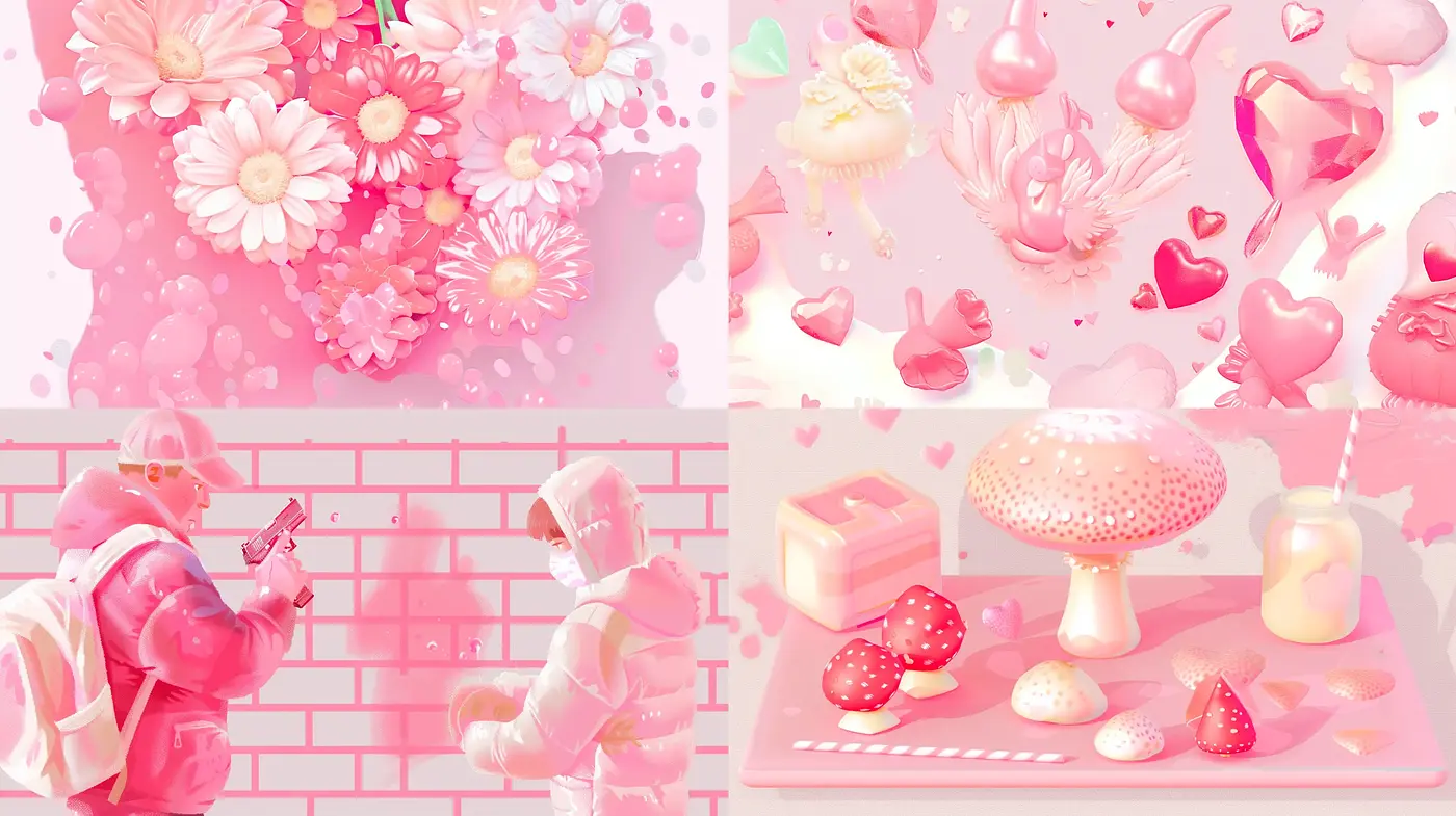 Soft Pastel Dreamscape with a Whimsical Pop Art Influence - Midjourney sref style