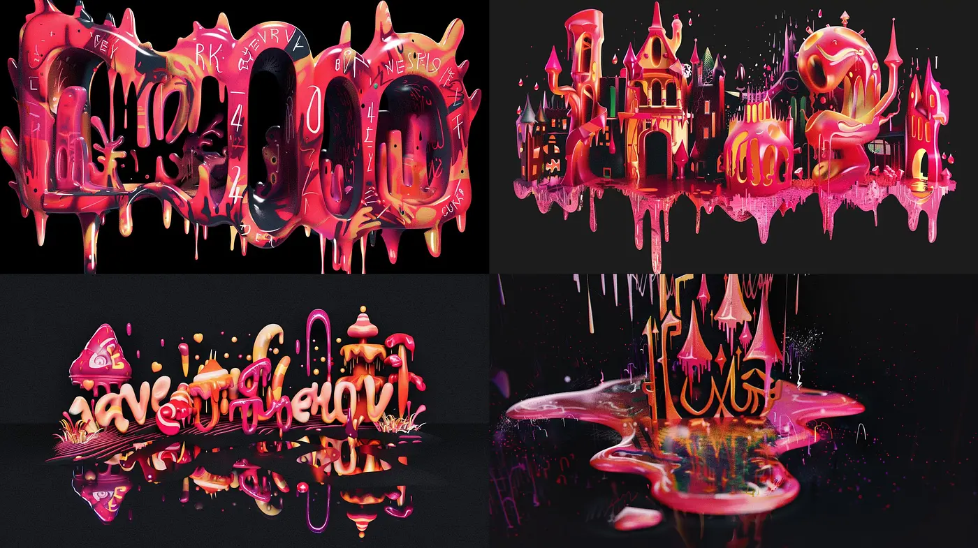 Luminous Dreamscape Fusion: An Eclectic Blend of Surrealism and Neon Artistry - Midjourney sref style