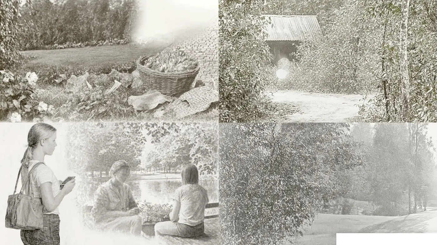 Whispering Monochromatic Memories: A Gossamer Bridge Between Past and Present - Midjourney sref style