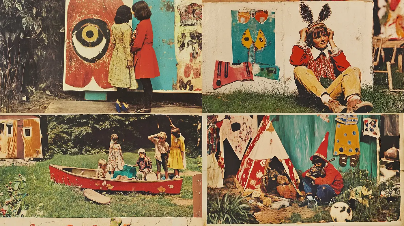 Whimsical Storybook Canvas: A Homage to Vintage Folk Artistry - Midjourney sref style